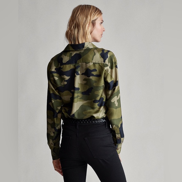 Polo Ralph Lauren women’s Camo Silk Shirt - Picture 5 of 9